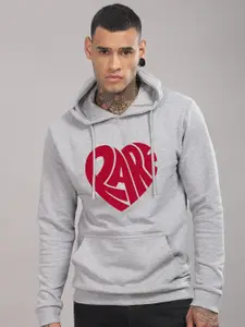 ADRO Men Long Sleeves Graphic Printed Hooded Sweatshirt