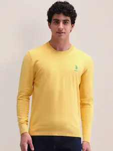 U.S. Polo Assn. Men Cotton Long Sleeves Round Neck Pullover