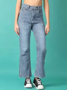 V-Mart Women High-Rise Cotton Heavy Fade Jeans - Slouchy Fit