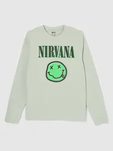 max Boys Sports Printed V-Neck Applique T-shirt