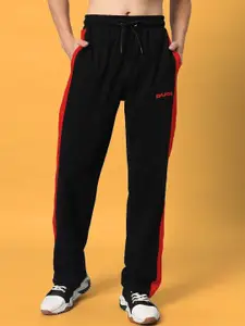 WEARDUDS Men Cotton Colourblocked Relaxed Fit Casual Track Pants