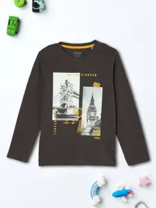 max Boys Graphic Printed Round Neck Cotton T-shirt