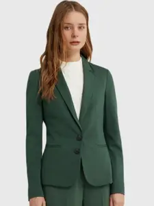 BAESD Women Notched Lapel Collar Single-Breasted Formal Blazer