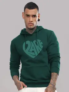 ADRO Men Graphic Printed Cotton Hooded Sweatshirt