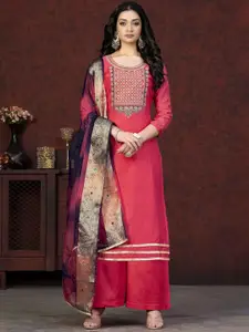 Maroosh Floral Embroidered Unstitched Dress Material