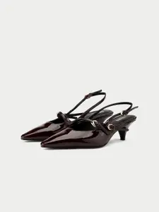 Oroh Women Party Pointed Toe Stiletto Mary Janes with Buckles