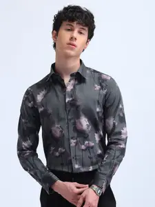 Flying Machine Men Manhattan Spread Collar Floral Printed Cotton Slim Fit Casual Shirt