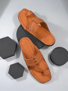 House of Pataudi Men Casual Slip On Kolhapuris Comfort Sandals