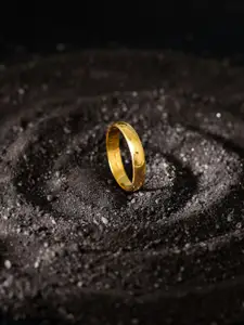 GIVA Men 925 Silver Gold Plated Ring