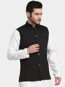BAESD Mandarin Collar Regular Fit Waistcoat