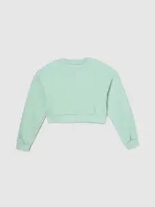 Max Girls Solid Cotton Pullover Sweatshirt