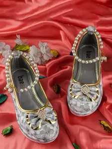 BAESD Girls Printed Embellished Flatform Peep Toes