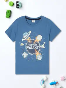 max Boys Graphic Printed Round Neck Cotton T-shirt