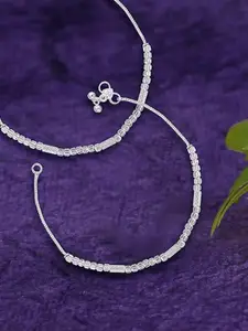 Heer Collection Silver Plated Anklet