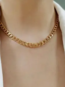 MYKI Gold-Plated Stainless Steel Statement Necklace