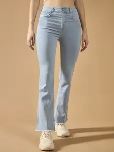 DOLCE CRUDO Women Bootcut High-Rise Stretchable Jeans