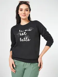 Honey by Pantaloons Women Round Neck Long Sleeves Sweatshirt