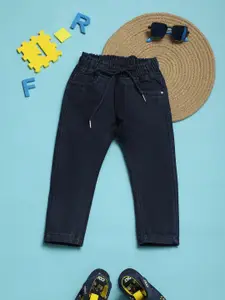 V-Mart Boys Mid-Rise Low Distress Stretchable Trousers