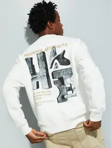 max URB_N Men Oversized Back Printed Sweatshirt