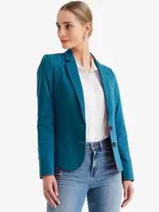 BAESD Notched Lapel Collar Single-Breasted Casual Blazer