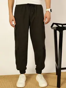 Thomas Scott Men Smart Loose Fit Wrinkle Free Cargo Joggers Trousers
