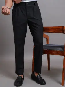 HIGHLANDER Men Tapered Fit Easy Wash Pleated Trousers
