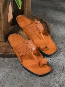 House of Pataudi Men Slip On Kolhapuris