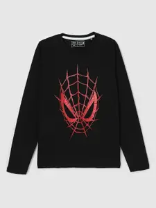 max Boys Graphic Printed Round Neck Cotton Spider-Man T-shirt