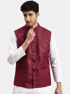 BAESD Mandarin Collar Regular Fit Waistcoat