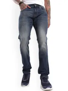 WROGN Men Comfort Slim Fit Heavy Fade Mid-Rise Cotton Jeans