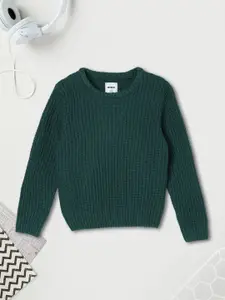 max Boys Solid Pullover Sweaters