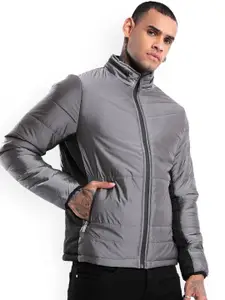 WROGN Men Hooded Solid Casual Padded Jacket