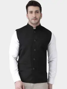BAESD Mandarin Collar Regular Fit Waistcoat
