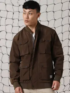 Hubberholme Men Stand Collar Solid Casual Tailored Jacket