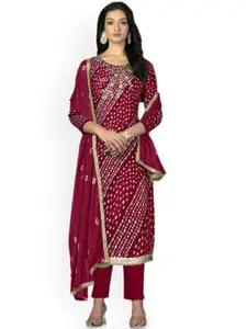 Maroosh Bandhani Printed Unstitched Dress Material