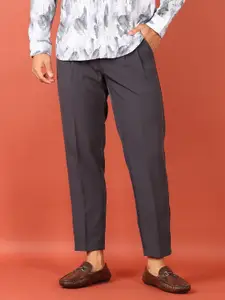 V-Mart Men Regular Fit Pleated Cotton Trousers