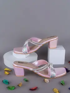 BAESD Women Embellished Block Heeled Sandals
