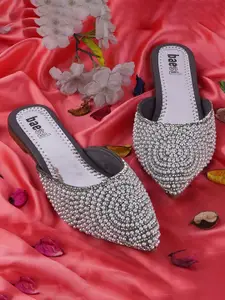 BAESD Women Embellished Ethnic Mules Flats