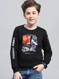 Monte Carlo Boys Cotton Printed Round Neck Full Sleeve Sweatshirt