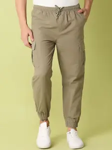 V-Mart Men Solid Mid-Rise Joggers Trousers