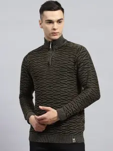 Monte Carlo Men Cotton Abstract Pullover Sweaters