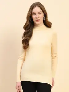 Global Republic Women Solid Long Sleeves High Neck Top