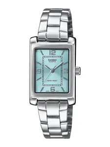 CASIO Women Dial & Stainless Steel Cuff Straps Analogue Watch A2354