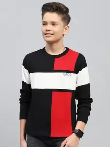 Monte Carlo Boys Cotton Casual Colourblocked Pullover