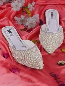 BAESD Women Embellished Ethnic Mules Flats
