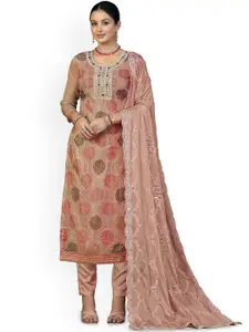 MarooshEthnic Motifs Embroidered Beads and Stones Organza Unstitched Dress Material