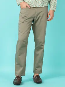 V-Mart Men Solid Mid-Rise Chinos Trousers