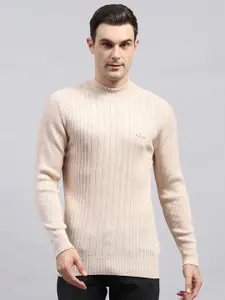 Monte Carlo Men Striped Woollen Pullover Sweaters