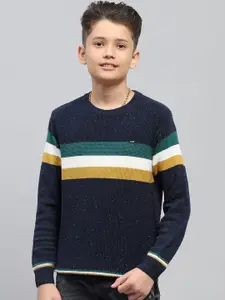 Monte Carlo Boys Striped Cotton Pullover Sweaters