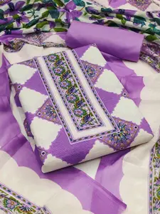 Peachmode Floral Printed Pure Cotton Unstitched Dress Material